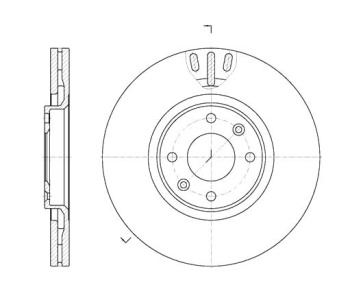 Спирачен диск вентилиран Ø302mm за CITROEN DS5 от 2011 до 2015