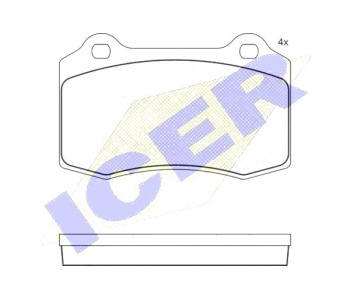 Комплект спирачни накладки Ultra Premium ICER за CITROEN DS3 от 2009 до 2015