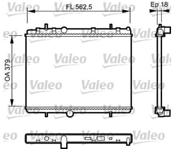 Воден радиатор VALEO за CITROEN BERLINGO (B9) товарен от 2008 до 2018