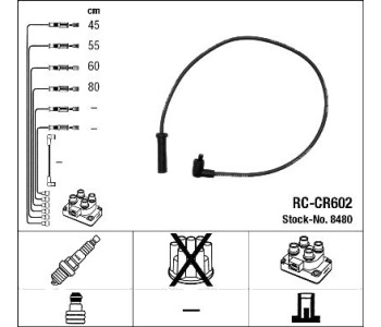 Комплект запалителни кабели NGK за CITROEN EVASION (22, U6) от 1994 до 2002