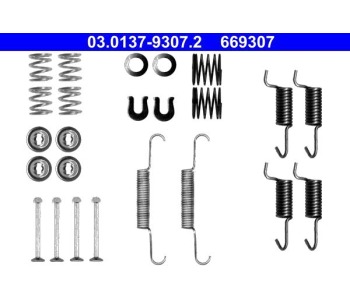 Комплект принадлежности, челюсти за ръчна спирачка ATE за SUBARU IMPREZA III (GR, GH, G3) хечбек от 2007 до 2014
