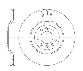 Спирачен диск вентилиран Ø330mm за PEUGEOT 607 (9D, 9U) от 2000 до 2010