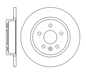 Спирачен диск плътен Ø268mm за OPEL ASTRA J (P10) хечбек от 2009 до 2015