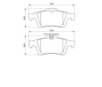 Комплект спирачни накладки BOSCH за FORD C-MAX II (DXA/CB7, DXA/CEU) от 2010