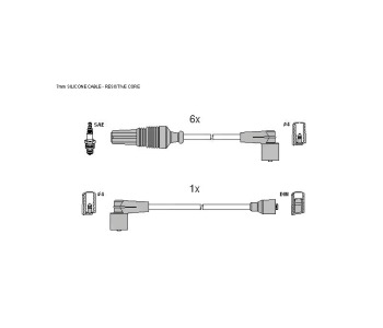 Комплект запалителни кабели STARLINE за CITROEN XM (Y3) от 1989 до 1994