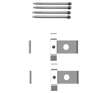 Комплект принадлежности дискови накладки DELPHI за PEUGEOT 607 (9D, 9U) от 2000 до 2010