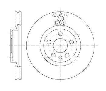 Спирачен диск вентилиран Ø281mm за CITROEN JUMPY II товарен от 2007 до 2016