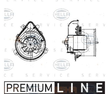 Вентилатор вътрешно пространство HELLA 8EW 009 159-271 за PEUGEOT EXPERT (224) пътнически от 1995 до 2006