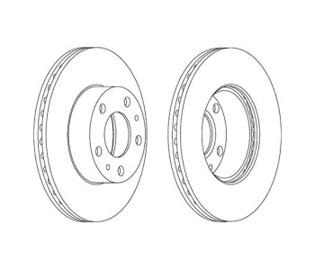 Спирачен диск вентилиран Ø280mm FERODO за FIAT DUCATO (230) товарен от 1994 до 2002