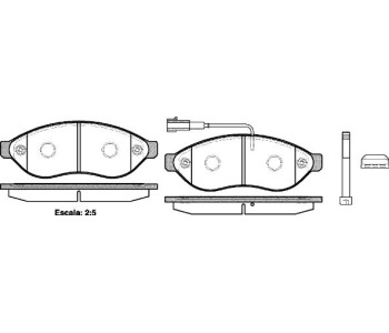 Комплект спирачни накладки ROADHOUSE за FIAT DUCATO (250) платформа от 2006