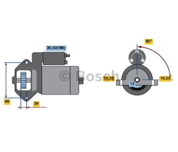 Стартер 12 зъби [kB] BOSCH за FORD TRANSIT платформа от 2006 до 2014