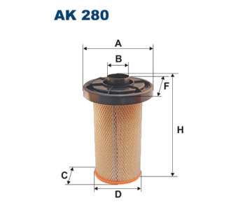 Въздушен филтър FILTRON AK 280 за PEUGEOT J5 (290L) платформа от 1990 до 1994