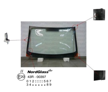 Челно стъкло NordGlass за CITROEN BERLINGO (B9) товарен от 2008 до 2018