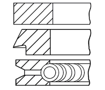 Комплект сегменти (+0.00mm) GOETZE за PEUGEOT 205 II (20A/C) от 1987 до 1998