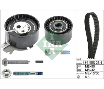 Комплект ангренажен ремък INA 530 0379 10 за PEUGEOT 206 (2A/C) хечбек от 1998 до 2009