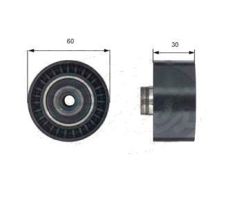 Паразитна/ водеща ролка, зъбен ремък GATES T42191 за CITROEN C4 I (LC) от 2004 до 2011