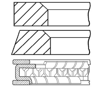 Комплект сегменти (+0,60mm) GOETZE за PEUGEOT 106 I (1A, 1C) от 1991 до 1996