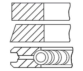 Комплект сегменти (+0.00mm) GOETZE за CITROEN BX (XB) от 1983 до 1992