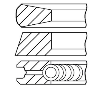 Комплект сегменти (+0.00mm) GOETZE за CITROEN C5 II (RC) от 2004 до 2008