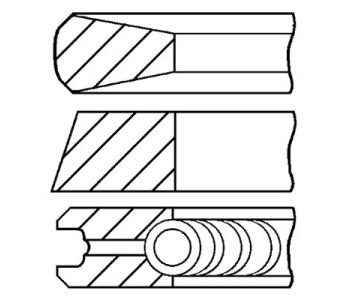 Комплект сегменти (+0.00mm) P.R.C за FIAT DUCATO (230) товарен от 1994 до 2002