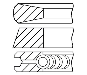 Комплект сегменти (+0.00mm) P.R.C за CITROEN JUMPER I (230L) товарен от 1994 до 2002