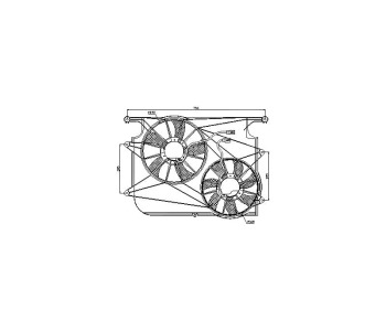 Вентилатор охлаждане на двигателя P.R.C за CHEVROLET CAPTIVA (C100, C140) от 2006 до 2011