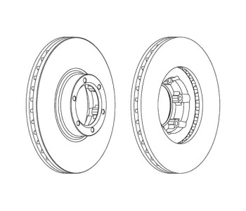 Спирачен диск вентилиран Ø252mm FERODO за OPEL ARENA (THB) пътнически от 1998 до 2001