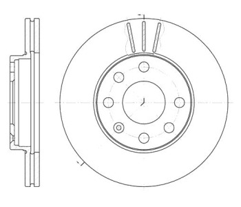 Спирачен диск вентилиран Ø236mm за OPEL CORSA C (F08, W5L) товарен от 2000