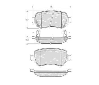 Комплект спирачни накладки STARLINE за OPEL MERIVA A (X03) от 2003 до 2010