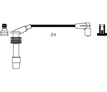 Комплект запалителни кабели VALEO за OPEL CORSA B (S93) хечбек от 1993 до 2002