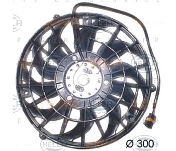 Вентилатор охлаждане на двигателя HELLA за OPEL ASTRA F (53_, 54_, 58_, 59_) хечбек от 1991 до 1998
