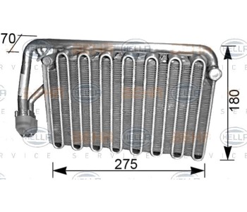 Изпарител климатизации HELLA за OPEL CALIBRA A (85_) от 1990 до 1997