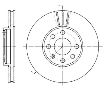 Спирачен диск вентилиран Ø256mm за OPEL ASTRA G (F48_, F08_) хечбек от 1998 до 2009