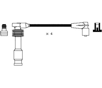Комплект запалителни кабели VALEO за OPEL ASTRA F (56_, 57_) седан от 1995 до 1998