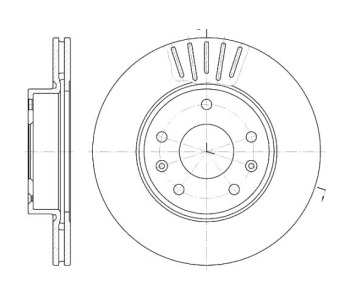 Спирачен диск вентилиран Ø277mm за OPEL ASTRA G (F48_, F08_) хечбек от 1998 до 2009