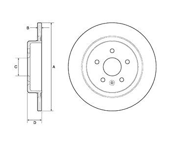 Спирачен диск плътен Ø288mm DELPHI за OPEL ASTRA K комби от 2015