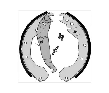 Комплект спирачни челюсти STARLINE за OPEL REKORD E комби от 1977 до 1986