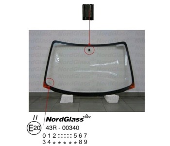 Челно стъкло NordGlass за OPEL CORSA B (S93) товарен от 1999 до 2000