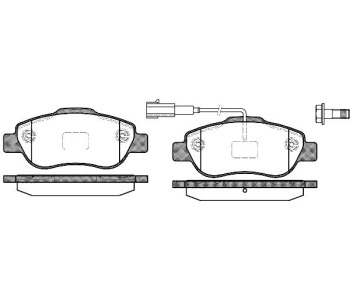 Комплект спирачни накладки ROADHOUSE за FIAT DOBLO (223) товарен от 2001 до 2010