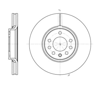 Спирачен диск вентилиран Ø302mm за CADILLAC BLS от 2005 до 2009