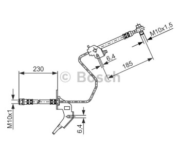 Спирачен маркуч BOSCH за OPEL ASTRA H (L48) хечбек от 2004 до 2014