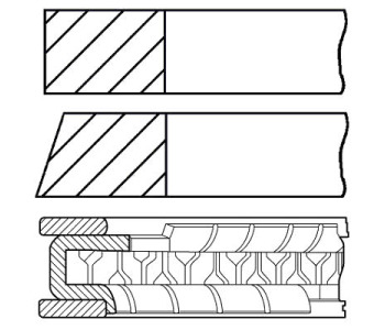 Комплект сегменти (+0,50mm) GOETZE за OPEL MERIVA A (X03) от 2003 до 2010