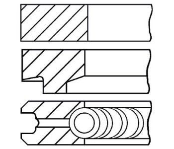 Комплект сегменти (+0,40mm) GOETZE за OPEL ASTRA H GTC (L08) от 2005 до 2010