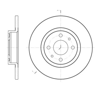Спирачен диск плътен Ø257mm за FIAT PUNTO (188) van от 2000 до 2009
