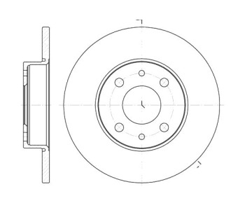 Спирачен диск плътен Ø240mm за ALFA ROMEO 33 (907A) от 1990 до 1994