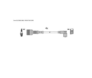 Комплект запалителни кабели STARLINE за ALFA ROMEO 145 (930) от 1994 до 1998