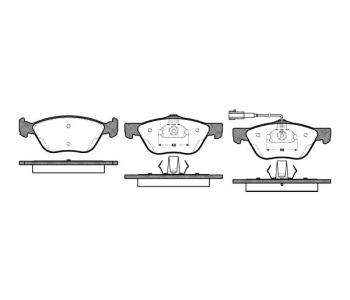 Комплект спирачни накладки ROADHOUSE за ALFA ROMEO 156 (932) от 1997 до 2003