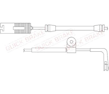 Индикатор, износване на накладките QUICK BRAKE за BMW 5 Ser (E39) от 1995 до 2003