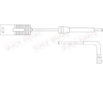 Индикатор, износване на накладките QUICK BRAKE за BMW 5 Ser (E39) от 1995 до 2003
