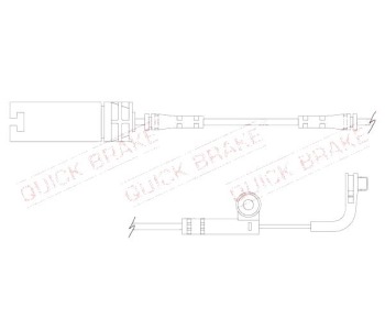 Индикатор, износване на накладките QUICK BRAKE за BMW 6 Ser (E64) кабрио от 2004 до 2010